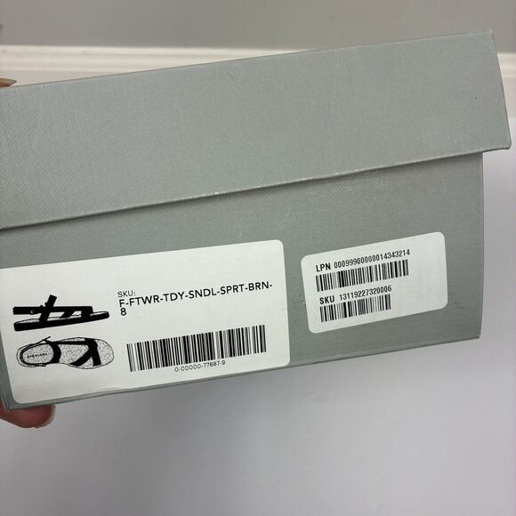 Everlane Woman Sandals Sz 8 Renew Teddy Sporty‎ Lounge Sandal Tan Sherpa NEW - Picture 9 of 9